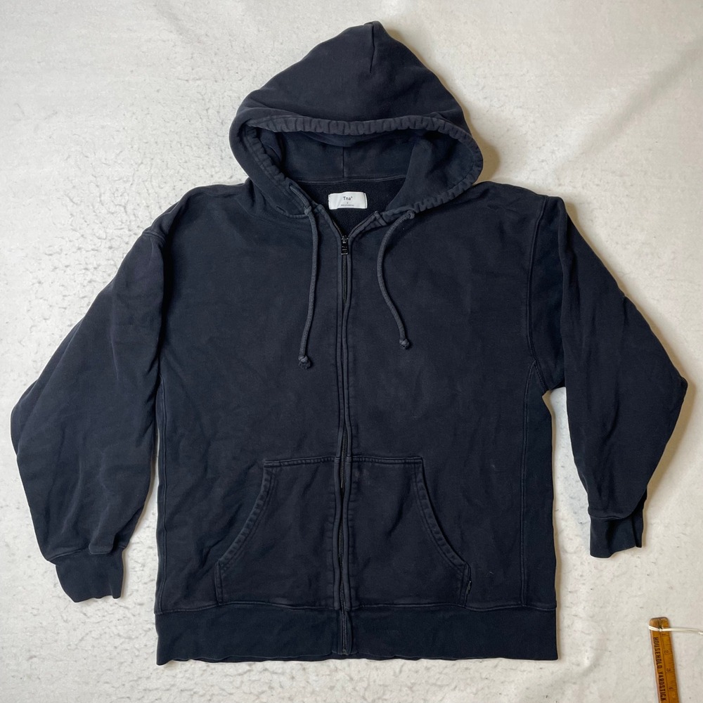 Tna Aritzia Cozy Fleece Perfect Zip Hoodie Black Size 3 FFS3-3991-40